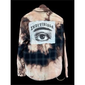 Upcycled Express Flannel M Indivisible Eye Art Shirt One of One